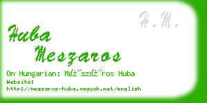 huba meszaros business card